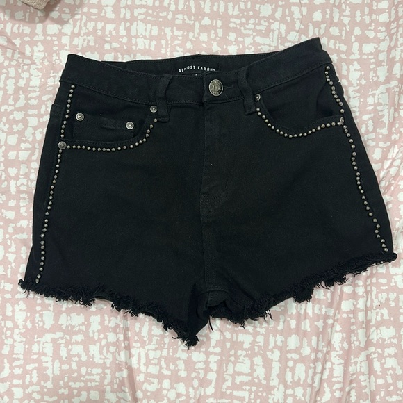 Pants - Black shorts with rhinestones (worn once)